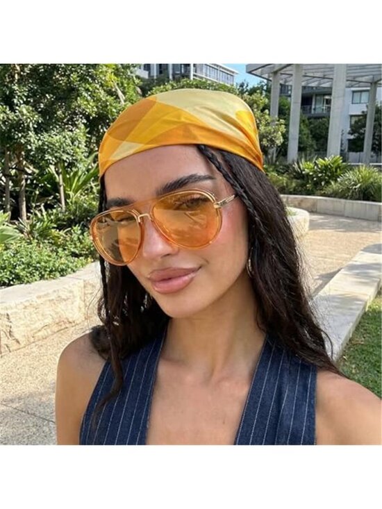 Women\'s Retro Aviator Sunglasses Trendy Shades Oversized Vintage main image 4